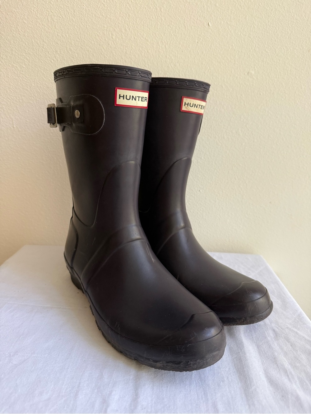 Hunter Original Short Rain Boots Plum Purple Women’s 10 EU 42 Waterproof